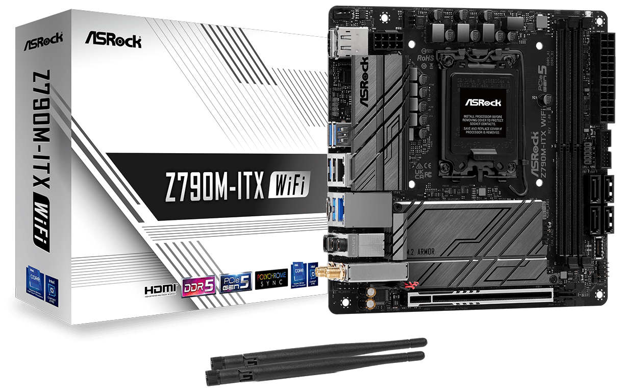 Материнская плата Asrock Z790M-ITX WIFI (90-MXBK40-A0UAYZ) - фото №3