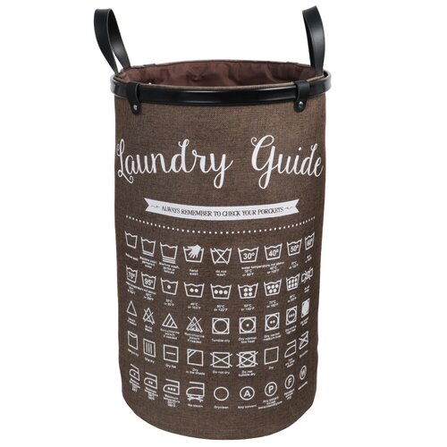 фото Корзина для белья с ручками fixsen, коричневая, 80 литров (fx-1034)