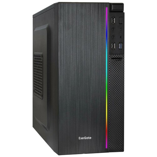 корпус microatx exegate mevo 9302 rgb 500w 12 500 вт чёрный Корпус microATX Exegate mEVO-9302 700 Вт чёрный