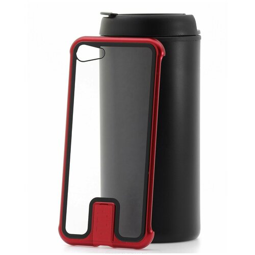 фото Чехол на apple iphone se (2020) / 8 / 7 / 8 kruche push-pull frameless red / чехол для apple iphone / чехол для айфон / бампер на айфон / чехол накладка для iphone / противоударная накладка для iphone / защита для iphone / защита на айфон / силиконовый чехол для iphone / пластиковый чехол на iphone / защитный чехол для iphone кruче