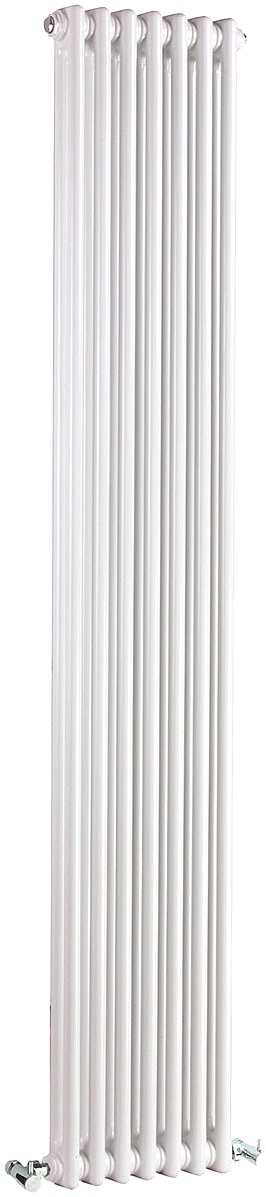 Стальной трубчатый радиатор Delta 2180 4 секций боковое подключение белый