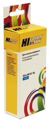 Картридж Hi-Black (HB-CLI-451XL-C) для Canon PIXMA iP7240/MG6340/MG5440, C