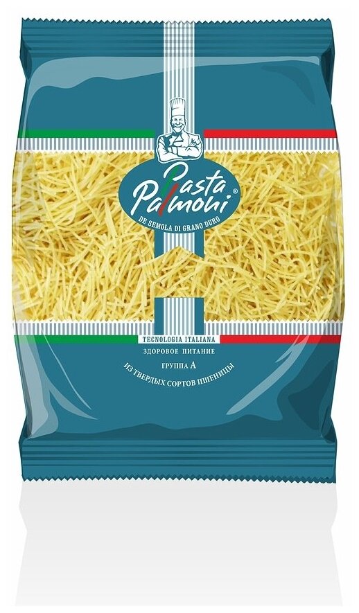 Макароны Pasta Palmoni вермишель из твердых сортов пшеницы 900 г - фотография № 1