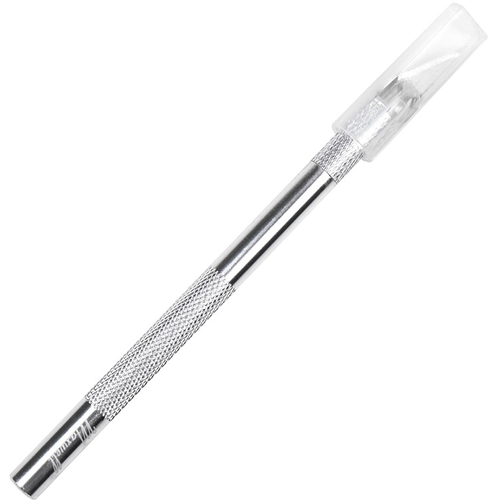 Макетный нож цанговый Maxwell арт. TBY. FC-01 аллюминий с лезвием цв. серебро