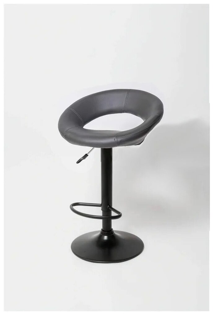 Барный стул BN 1009-1 серый на черной опоре