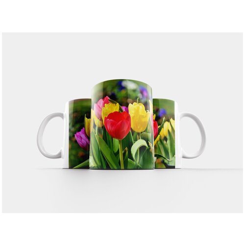 фото Кружка "тюльпан, букет тюльпанов, цвести" 320 мл lotsprints