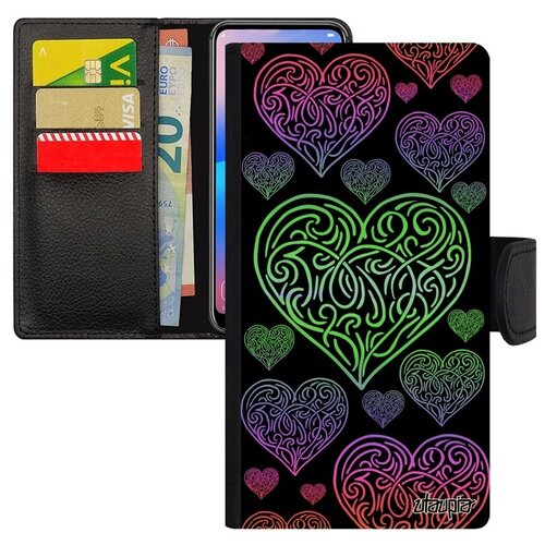 фото Качественный чехол-книжка на телефон // xiaomi mi 8 // "сердце" стиль дизайн, utaupia, цветной