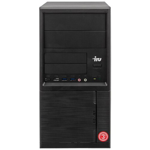 фото Настольный компьютер iru office 615 mt (1539166) mini-tower/intel core i5-10400/8 гб/240 гб ssd/intel uhd graphics 630/windows 10 pro чepный