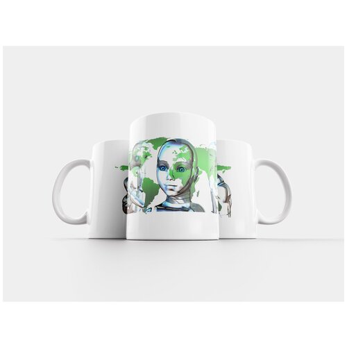 фото Кружка "голова, лицо, кибернетика" 320 мл lotsprints