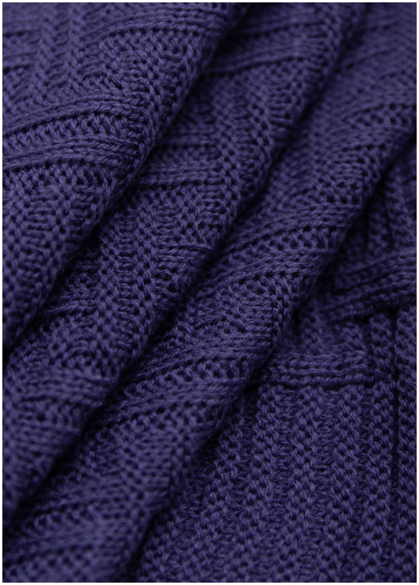 Плед вязаный BUENAS NOCHES Assai Акрил, 180х200, фиолетовый - фотография № 13