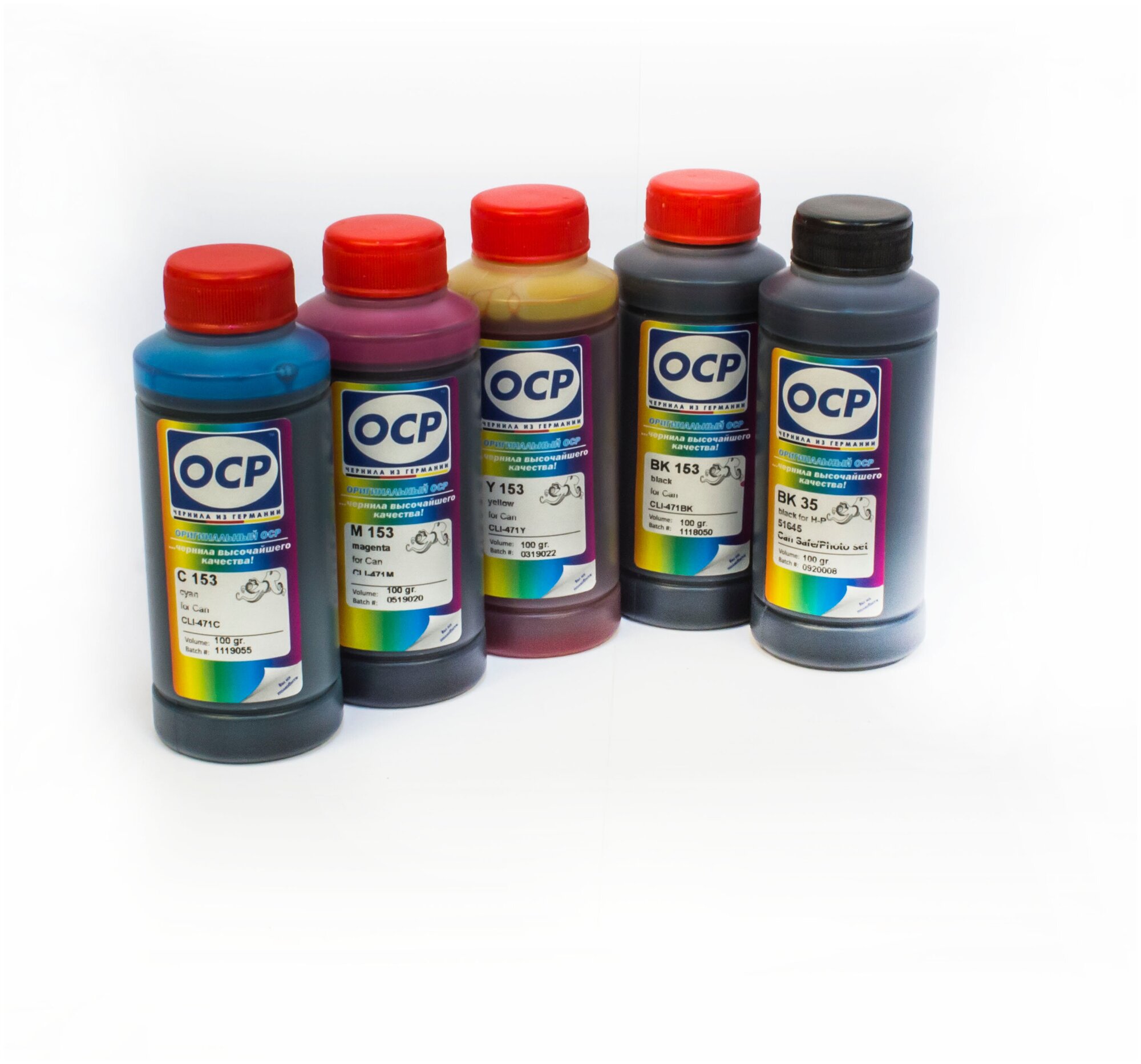 Чернила OCP (краска) для принтеров Canon PIXMA: MG5740, MG6840, TS5040, TS6040 SafeSet 100x5