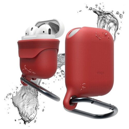 фото Чехол elago waterproof hang case для airpods красный