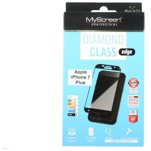 Защитное стекло Lamel 2,5D MyScreen LITE Glass edge Black для iPhone 7 Plus MD2827TG FCOV BLACK