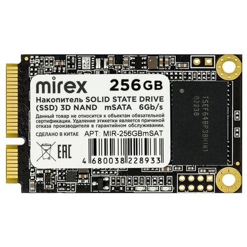 Твердотельный накопитель Mirex 256 ГБ mSATA 13640-256GBmSAT