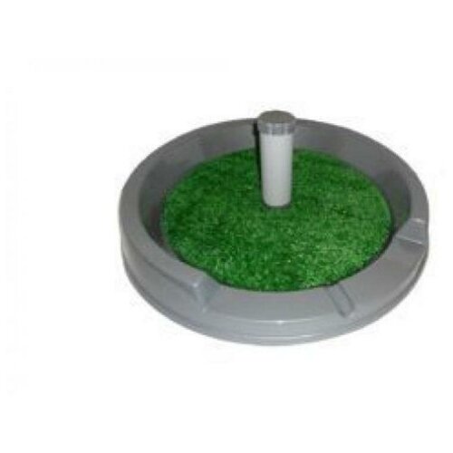 Туалет со столбиком для собак мелких пород(круг) D=500 (искуственная трава)