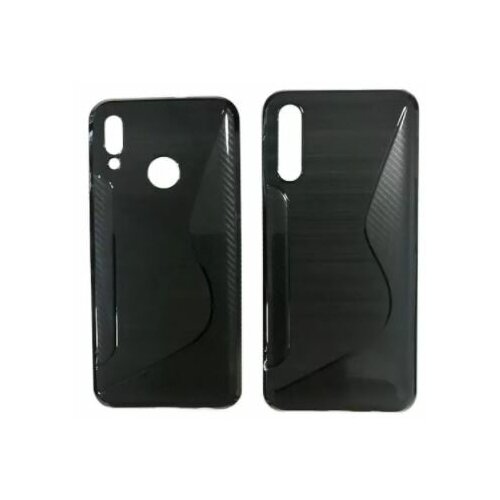 Задняя накладка для iPhone 11 Pro (5,8) силикон черная с элементами карбона