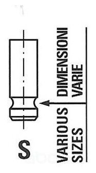 Клапан двигателя Opel Astra 1.7DTi 00 26.5x6x98.1 Ex, R6137RNT FRECCIA R6137/RNT