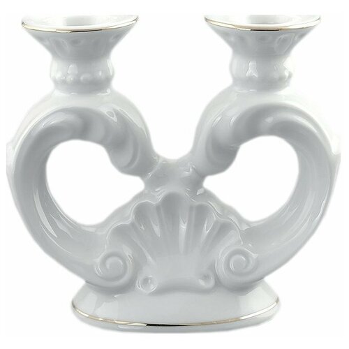 Подсвечник на 2 свечи 145 см Cmielow Рококо Две линии золото 034762 2330₽