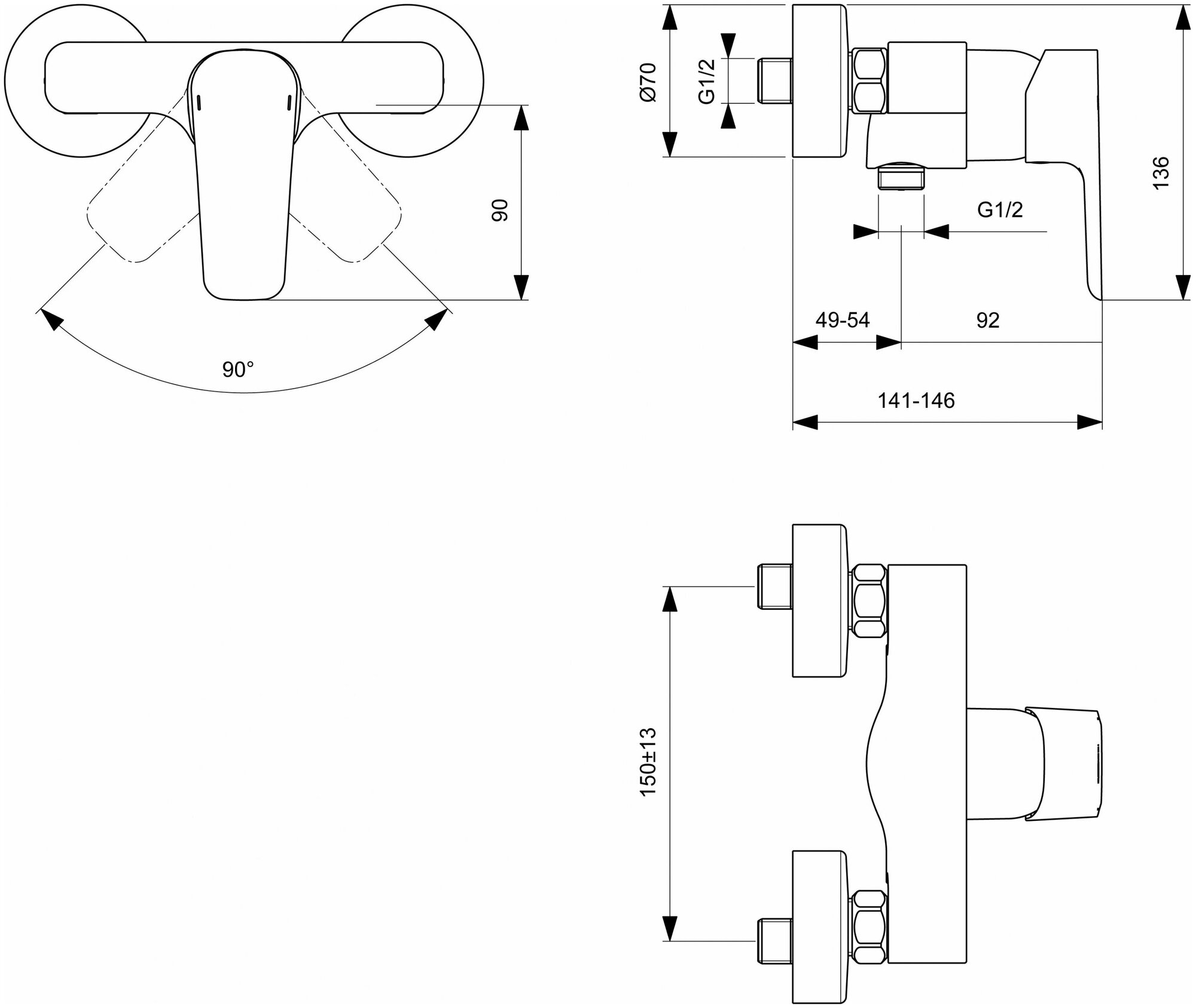 Смеситель для ванны Ideal standard - фото №2