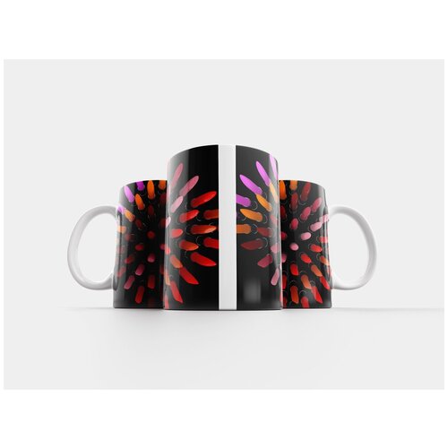 фото Кружка "помады, карандаши для макияжа, макияж" 320 мл lotsprints