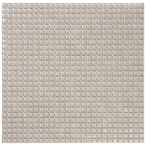 Мозаика для кухонного фартука Vidromar VPC-085-Gray серый светлый квадрат глянцевый