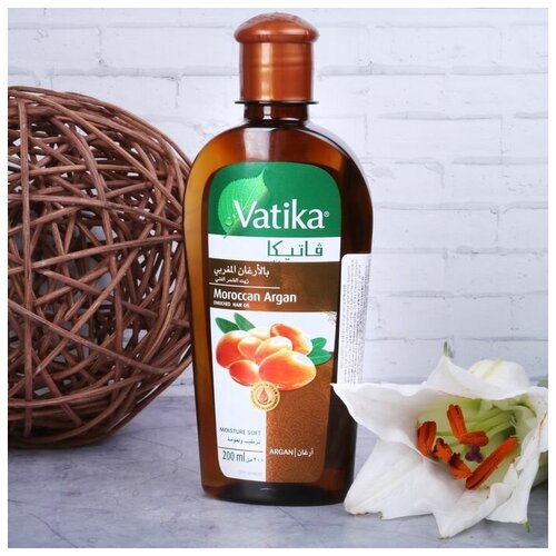 Dabur Масло для волос Dabur VATIKA Moroccan Argan обогащённое Арганом, 200 мл