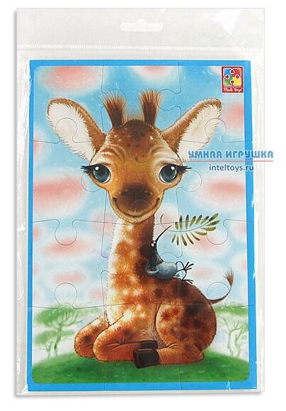 Мягкие пазлы А5 Vladi Toys Жирафчик (VT1103-59) - фото №2