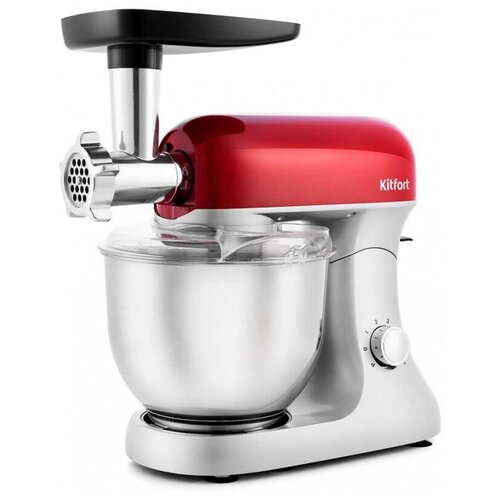 Миксер планетарный Kitfort KT-1367 1200Вт серебристыйкрасный 2170500₽