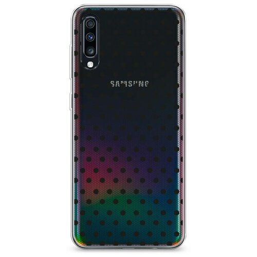 фото Силиконовый чехол "сетка в горох черная" на samsung galaxy a70 / самсунг галакси а70 case place