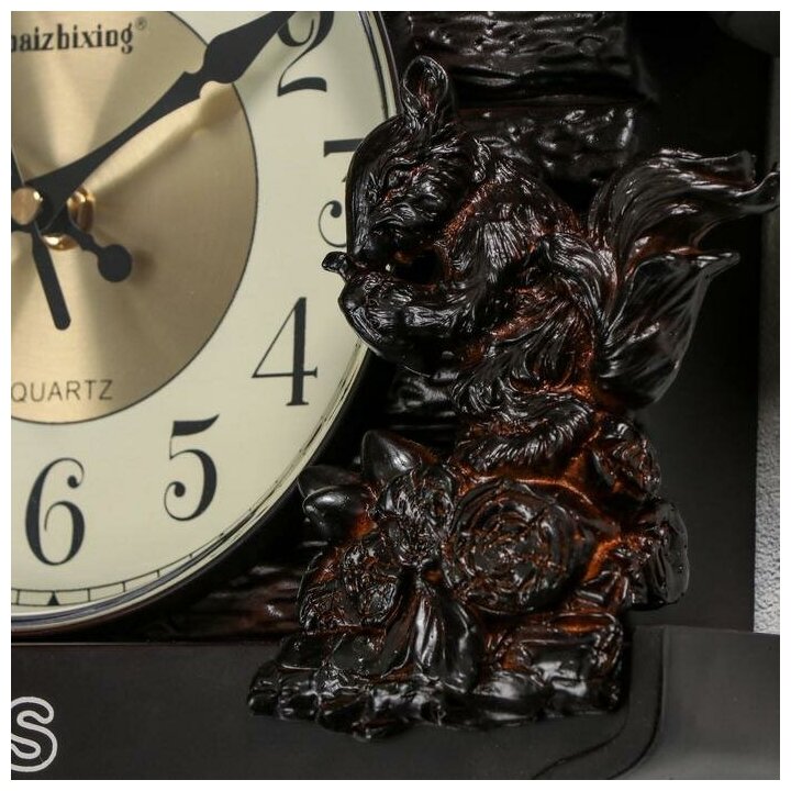 Часы настенные с кукушкой "Белочки", плавный ход, 53 х 7 х 35 см, черные 5183574