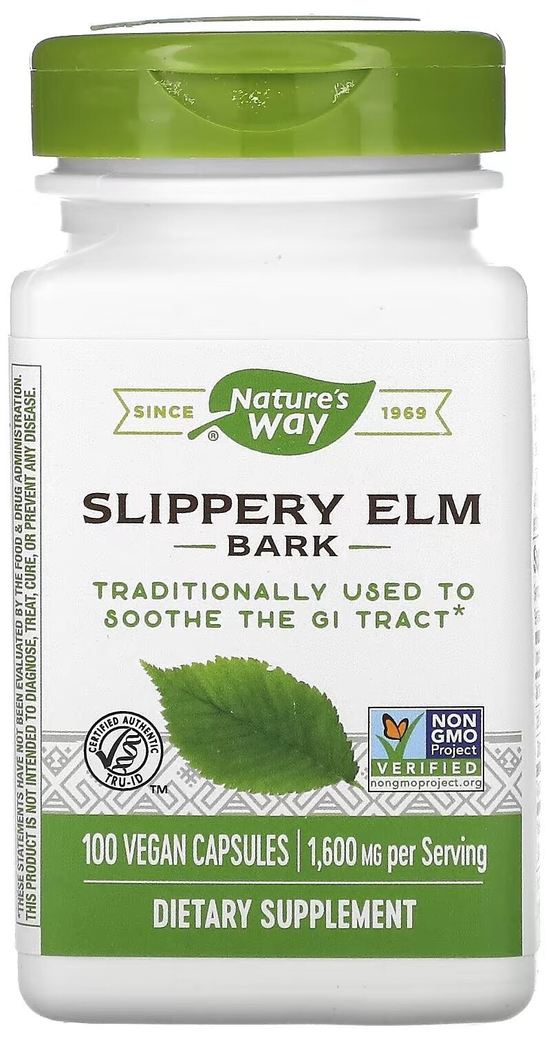 Капсулы Nature's Way Slippery Elm Bark, 110 г, 100 шт.