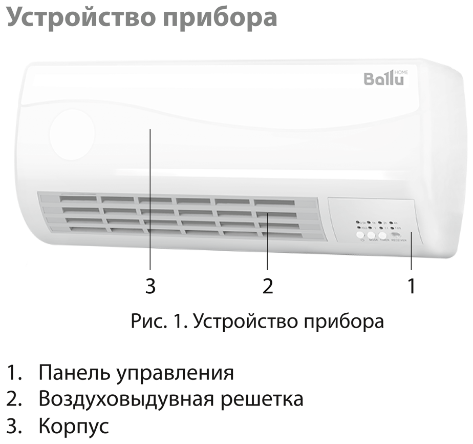 Тепловентилятор Ballu BFH/W-102W 2000Вт белый - фотография № 6