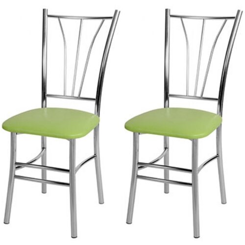 Стулья кухонные, Вегас, для обеденной зоны, столовой, кухни, дома, дачи, металлический, хромированный корпус, не, икеа, экокожа, зеленый