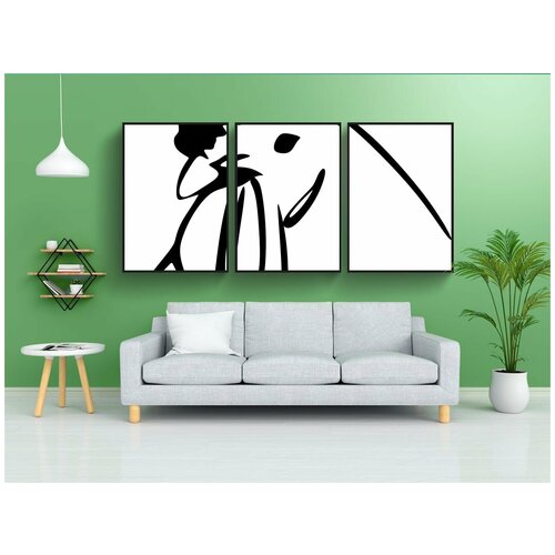 фото Набор модулных постеров для интерьера "животное, скотный двор, курица" 60x90 см. в тубусе, без рамки lotsprints