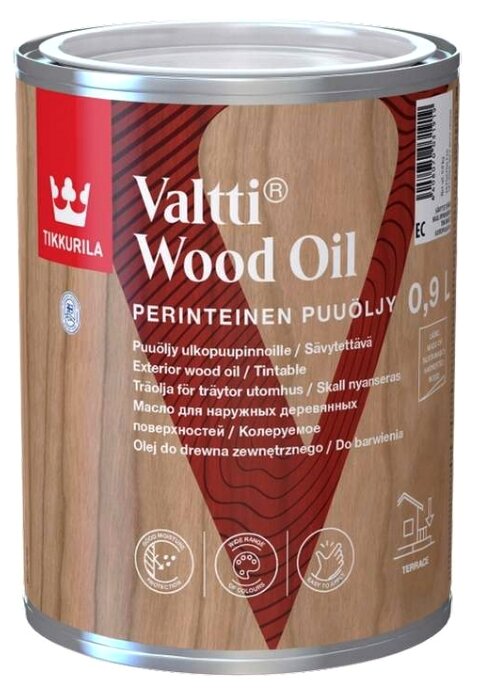 Масло для древесины Tikkurila Valtti Wood Oil (Puuöljy) (0,9л)