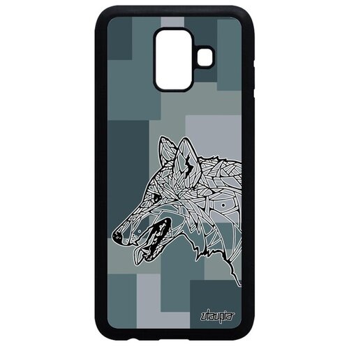 фото Яркий чехол на телефон // samsung galaxy a6 2018 // "волк" одинокий хищник, utaupia, серый
