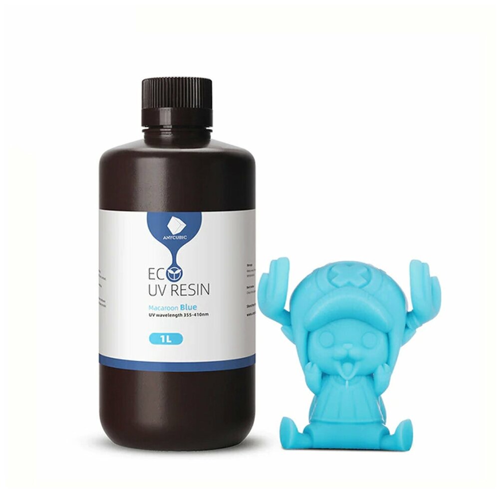 Фотополимерная смола Anycubic ABS+ LIKE Resin + UV Resin для 3D принтера 405нм Голубой (Blue) 1 литр