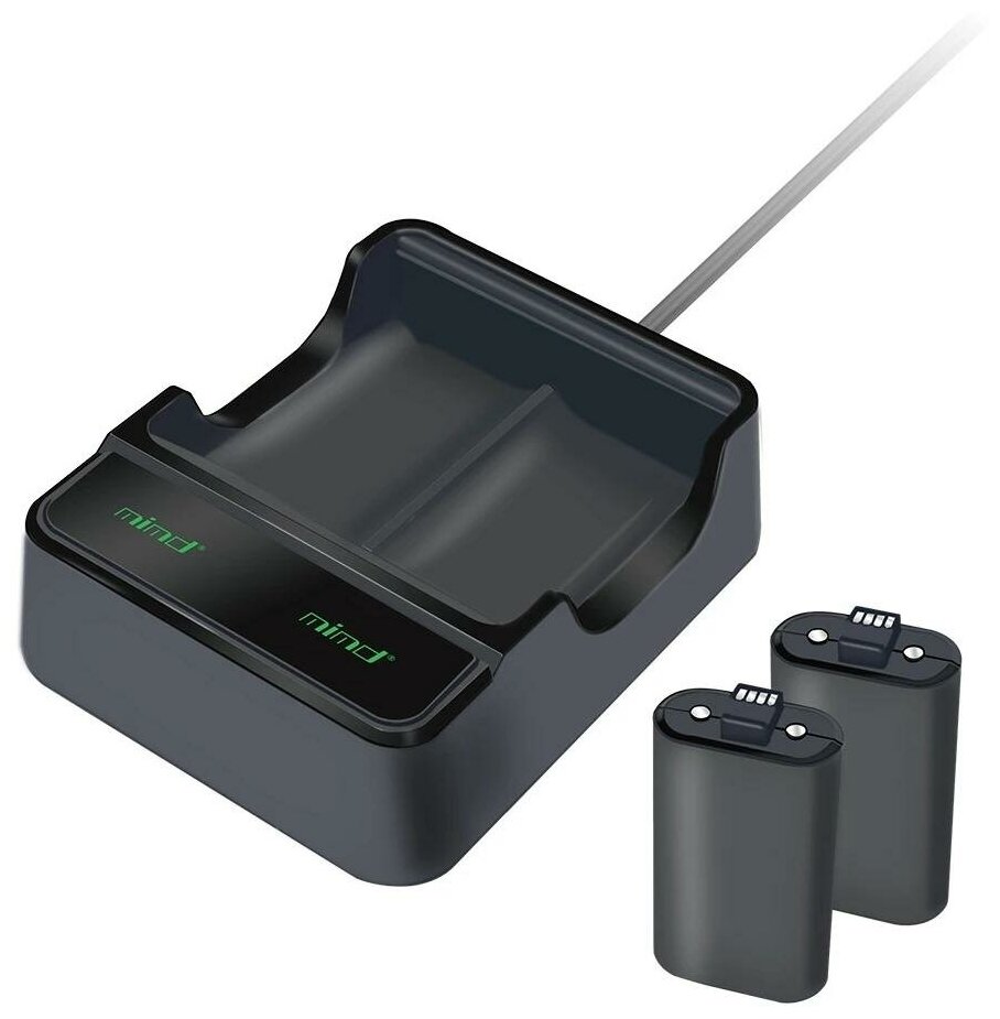 Зарядная станция для 2-x аккумуляторов + 2 аккумулятора (SND-460) Черный (Xbox Series X/S)