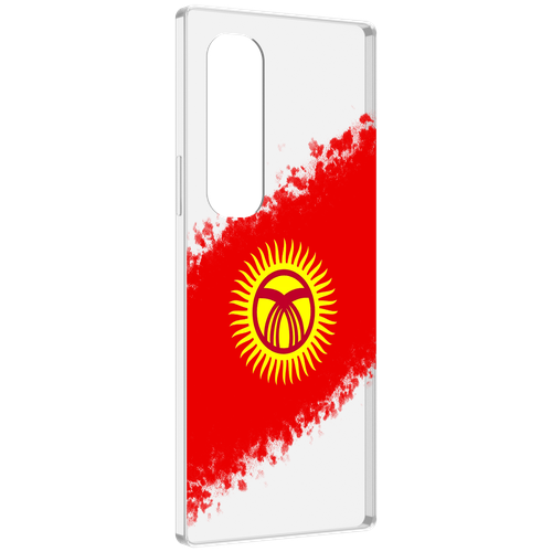 Чехол MyPads флаг Киргизии для Samsung Galaxy Z Fold 4 (SM-F936) задняя-панель-накладка-бампер