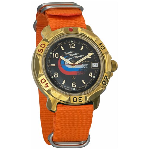 фото Наручные часы восток мужские наручные часы восток командирские 819260, оранжевый