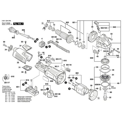 Корпус эл. двигателя для болгарки BOSCH GWS 13-125 CIX