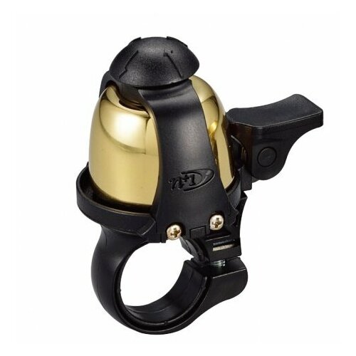 фото Nuvo звонок n+1-b430bp d:34мм, латунный, звонит постоянно на спуске и при торможении, ручной/автоматический режим