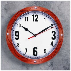 Часы настенные ТероПром 3640632, серия: Классика, плавный ход, d=24 см