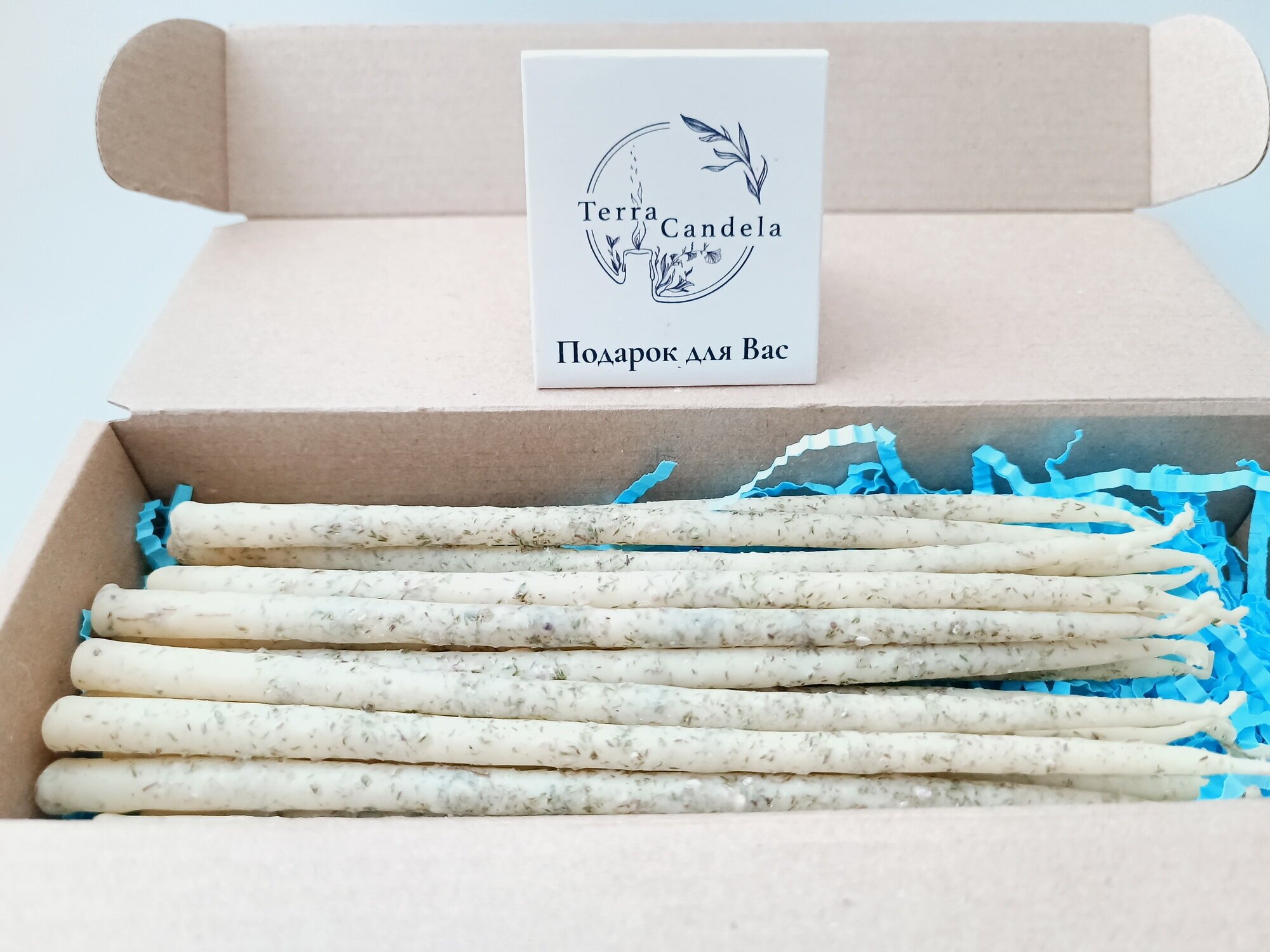 фото Свеча белая с ВЕРЕСКОМ (на привлекательность, привлечение удачи)