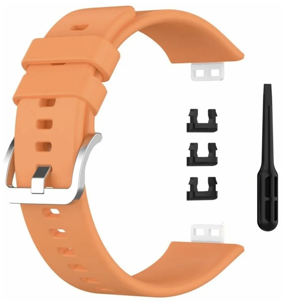 Ремешок силиконовый для смарт-часов Huawei Watch Fit оранжевый