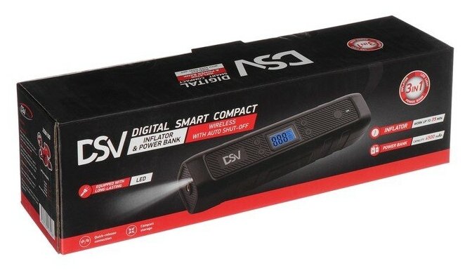 компрессор-Power Bank DSV беспроводной портативный 20л/мин 3в1 - фото №5
