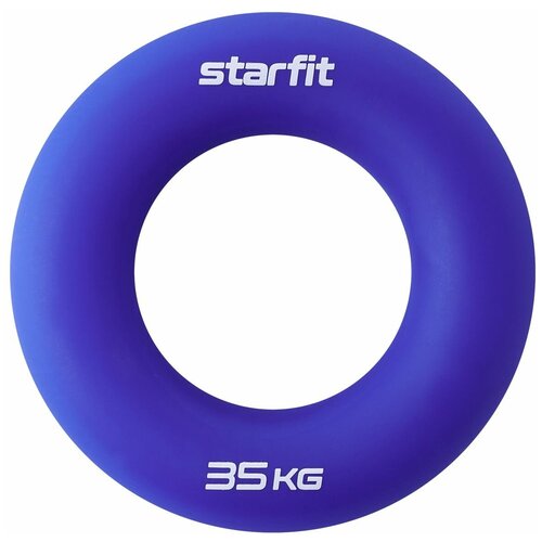 фото Эспандер кистевой starfit es-404 кольцо, силикогель, d=8,8 см, 35 кг, темно-синий