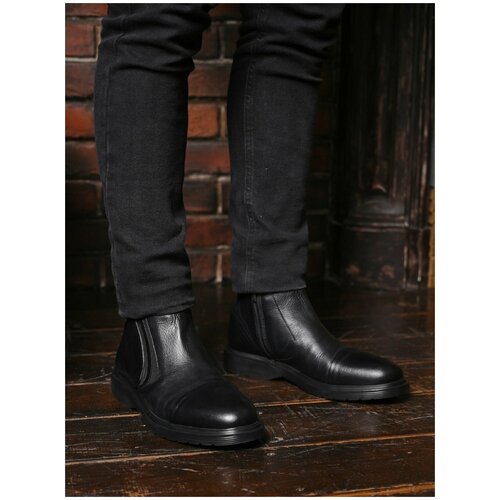 Ботинки Rowsen, зимние, натуральная кожа, размер 39, черный