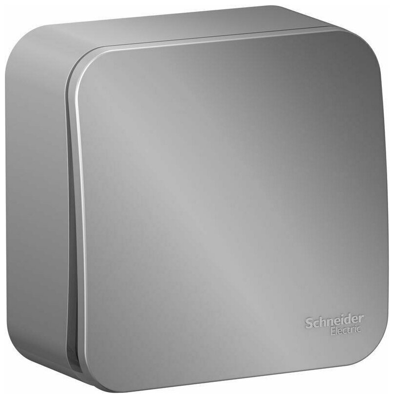 Выключатель/переключатель проходной Schneider Electric Blanca одноклавишный алюминий для открытой проводки