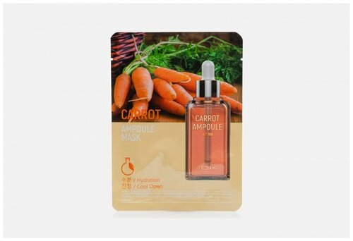 Dr.CELLIO Маска тканевая с экстрактом моркови CARROT AMPOULE MASK